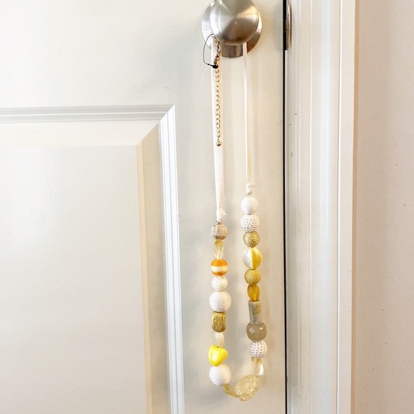 NWT CHICOS | Pastel Beaded drop gold necklace summer - Picture 4 of 8